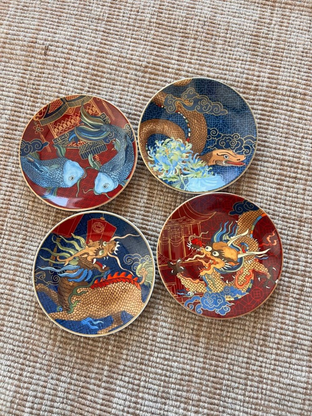 Brand New In Box Williams Sonoma Lunar New Year Appetizer Plates Set of 4